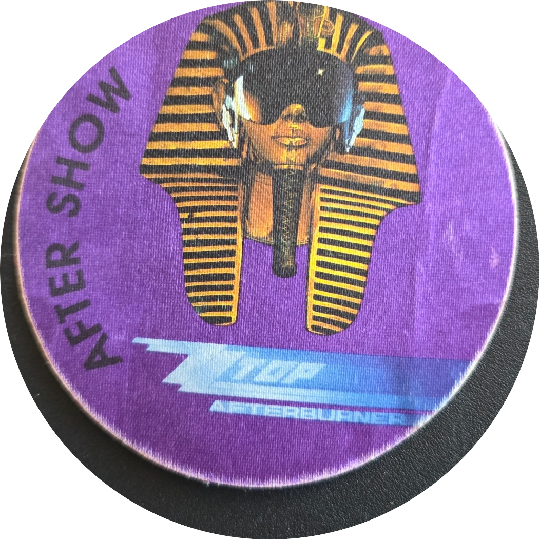 Afterburner after-show pass — purple. Courtesy of the Sizemore Estate.