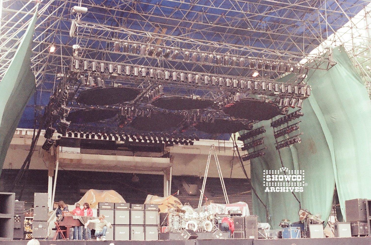Genesis Mirror Stage build at Summertime Open Air Festival, Ulm, Germany, 1978. Courtesy of the Showco Archives.