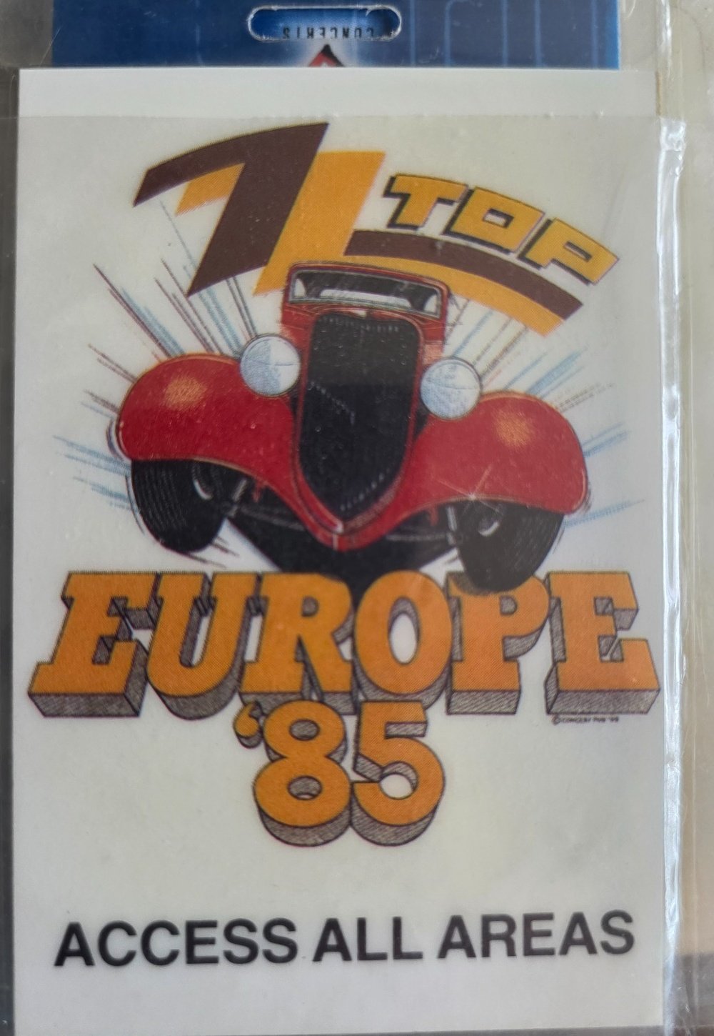 1985 Europe access all areas pass.jpg