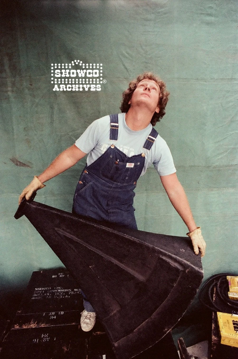Johnny Roberts with Showco horn working side stage at Summertime Open Air Festival, Ulm, Germany, 1978. Courtesy of the Showco Archives.