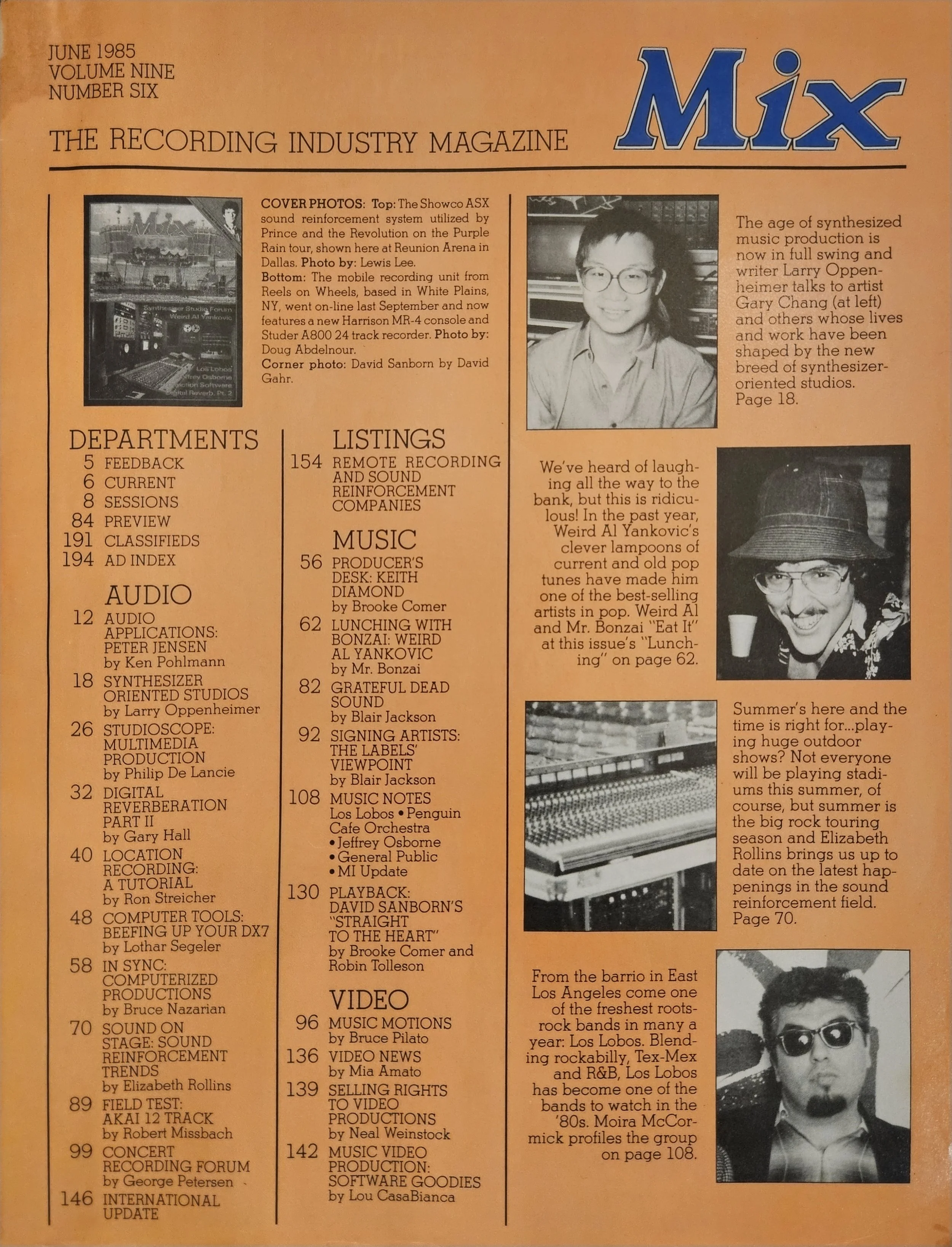 Mix Magazine June 1985 Edition - Inside
