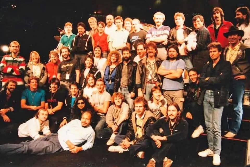 1985 Crew Photograph - No Jacket Required Phil Collins Tour