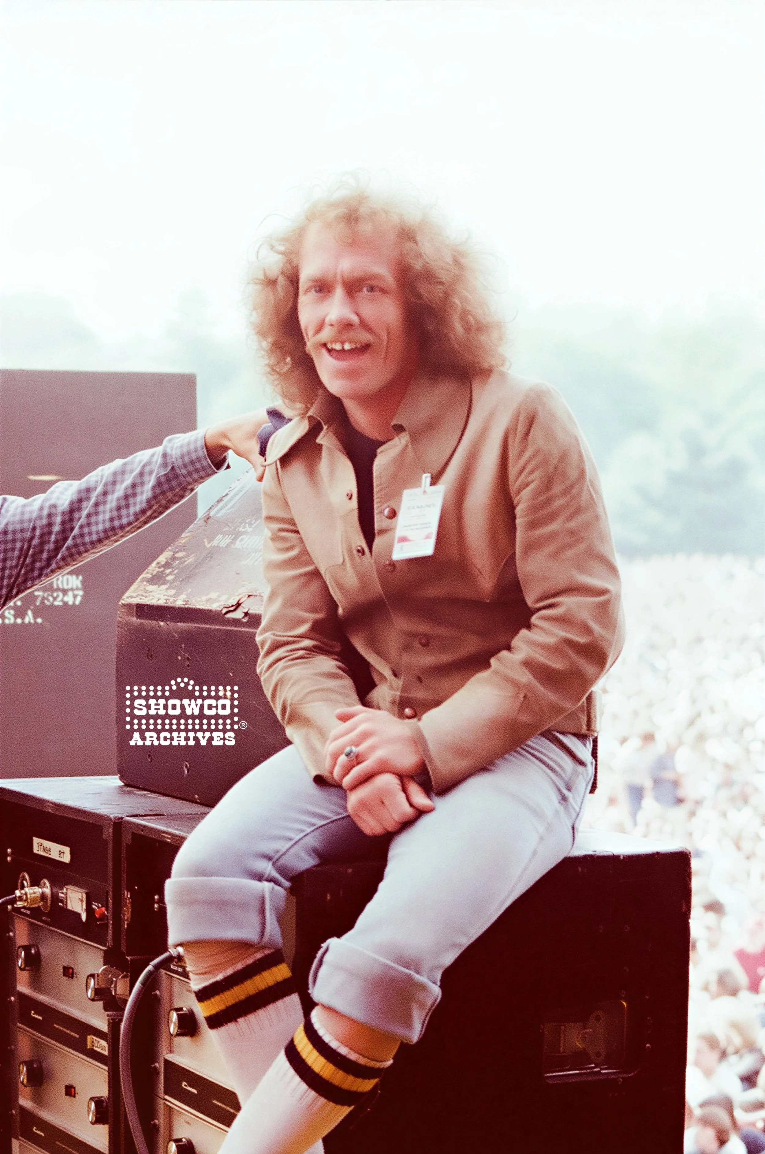 Steve “Curly” Clark at Summertime Open Air Festival, Ulm, Germany, 1978. Courtesy of the Showco Archives.
