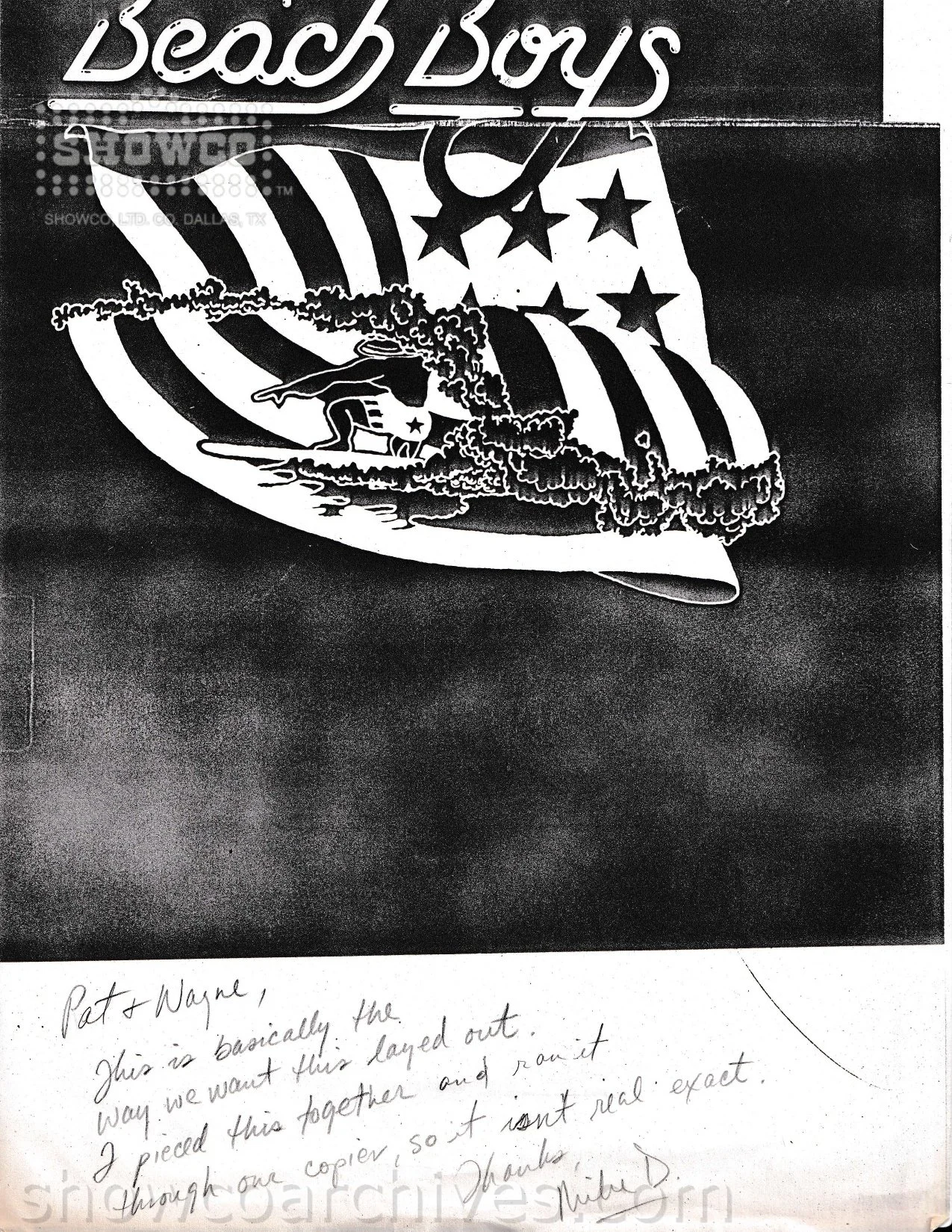 Denton Tom Monogram film positive of The Beach Boys