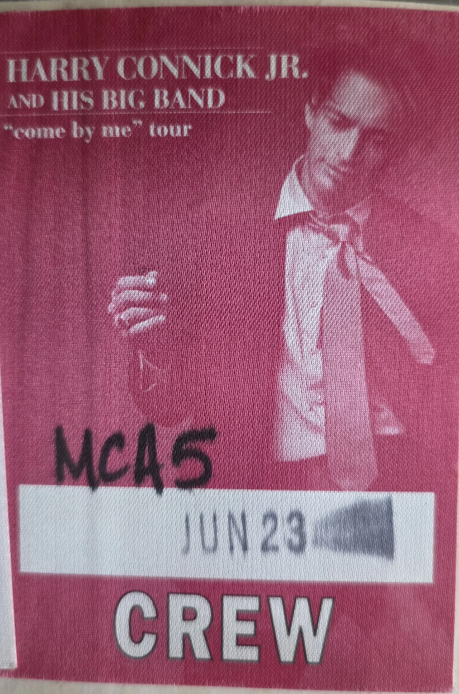 Red Harry Connick Jr. and His Big Band Come By Me tour crew pass, stamped June 23.