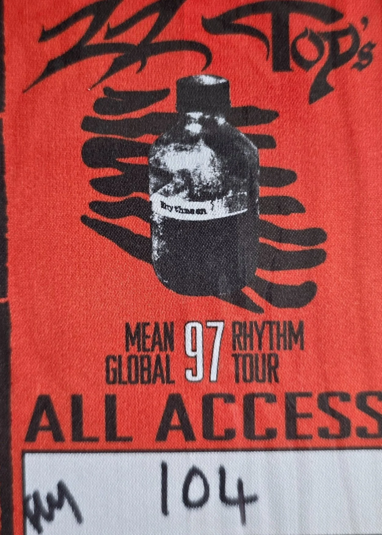 1997 Mean Rhythm Global 97 all access pass. Courtesy of the Sizemore Estate.