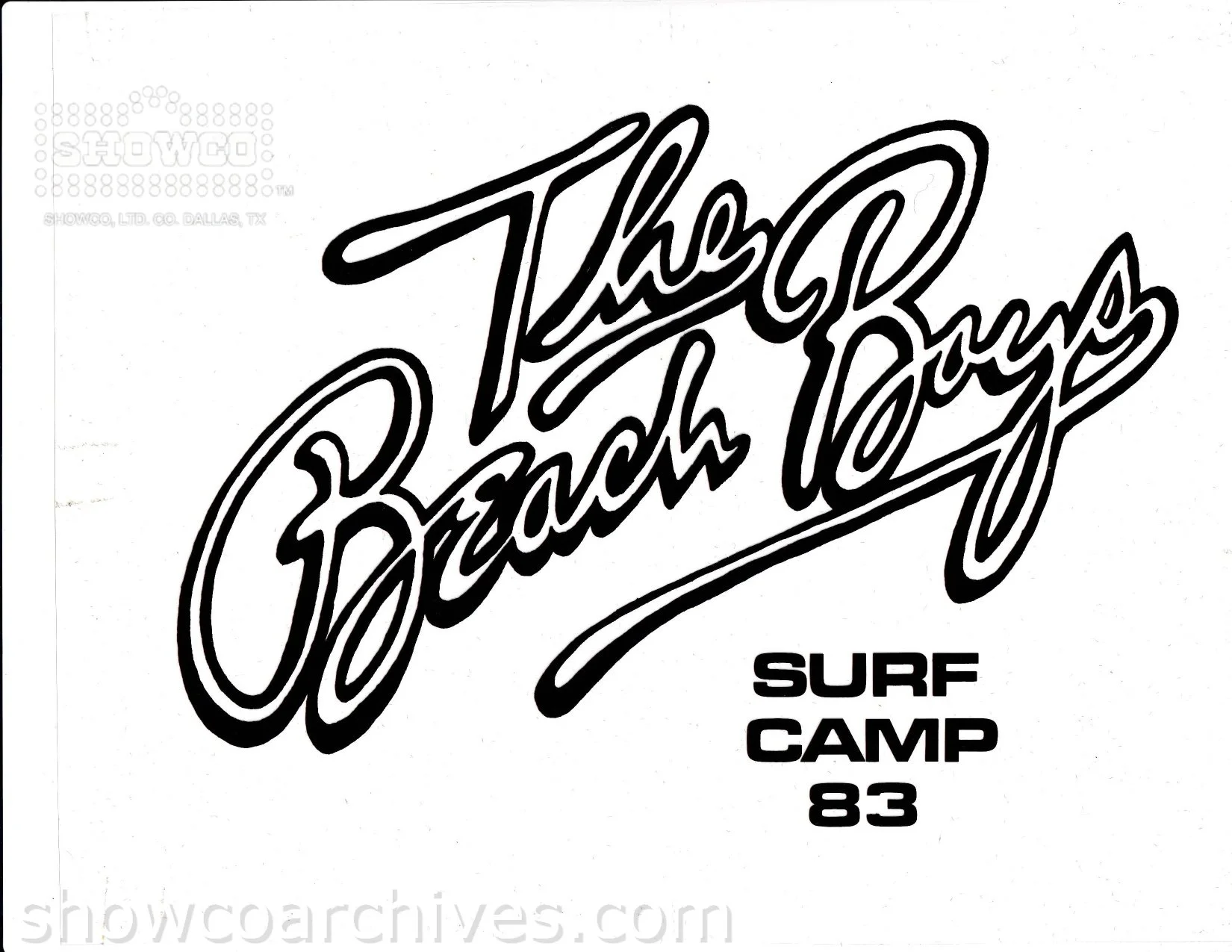 Denton Tom Monogram film positive of The Beach Boys 1983