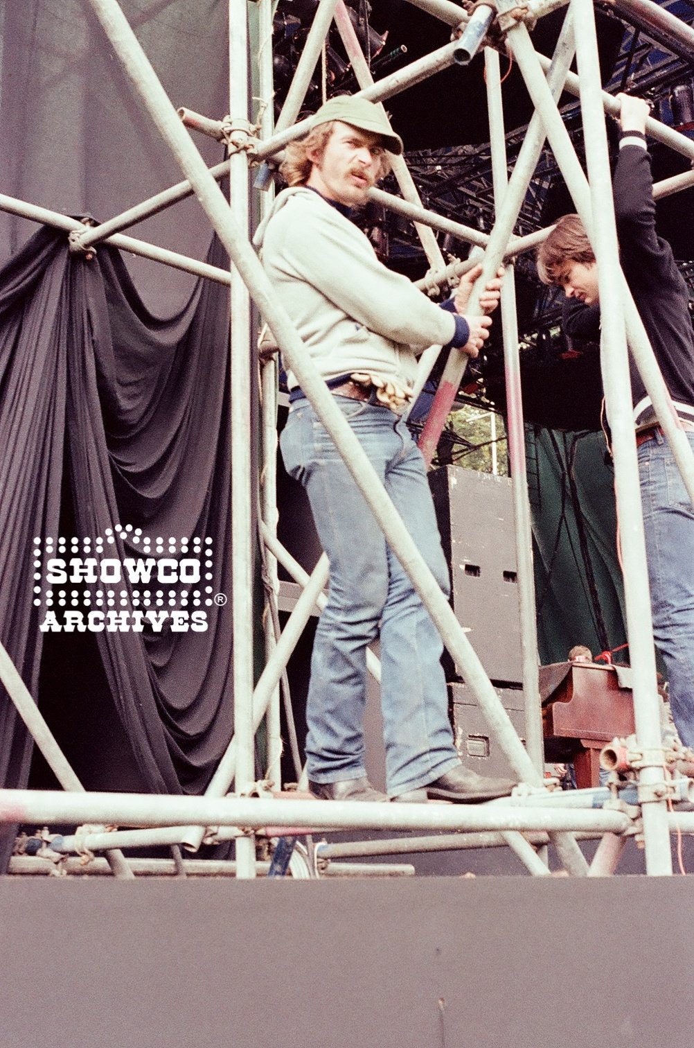 Morris Lyda side stage at Summertime Open Air Festival, Ulm, Germany, 1978. Courtesy of the Showco Archives.