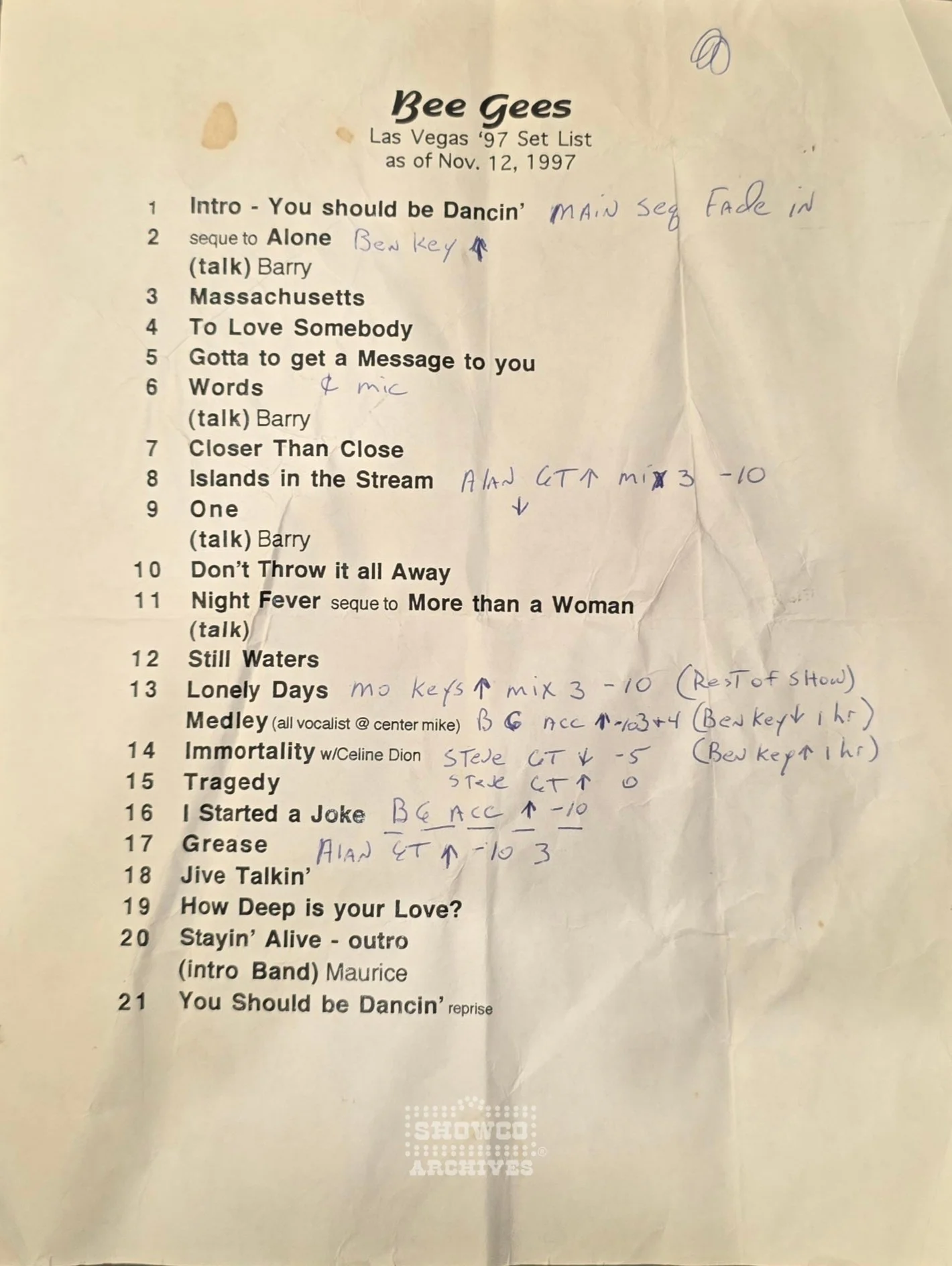 BEE GEES 1997 LAS VEGAS SETLIST.jpg