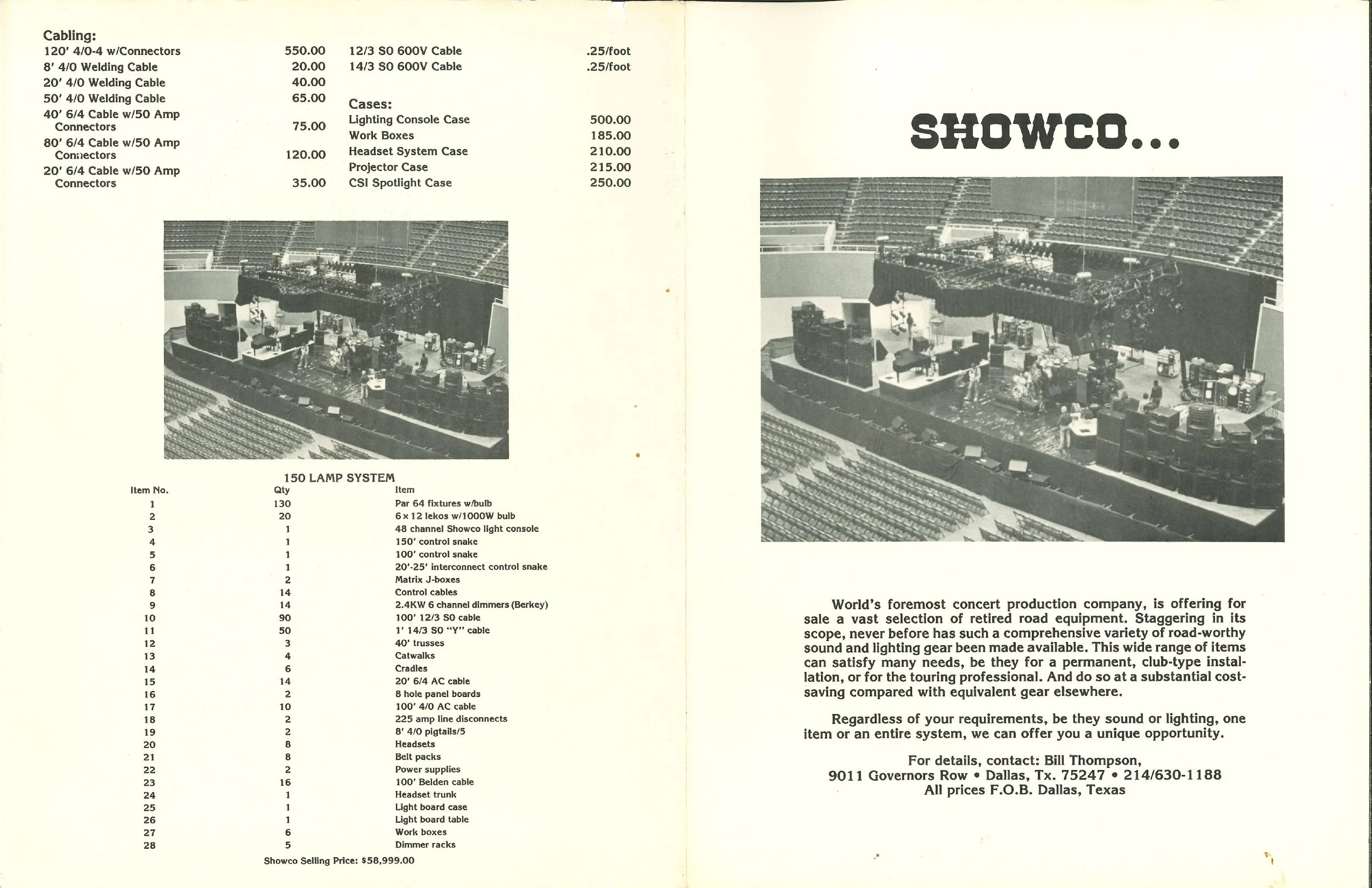 Showco Garage Sale Flyer