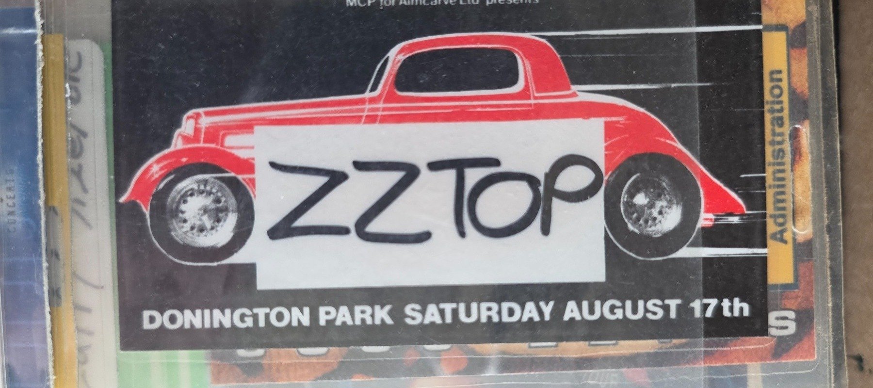 Donington Park administration pass. Courtesy of the Sizemore Estate.