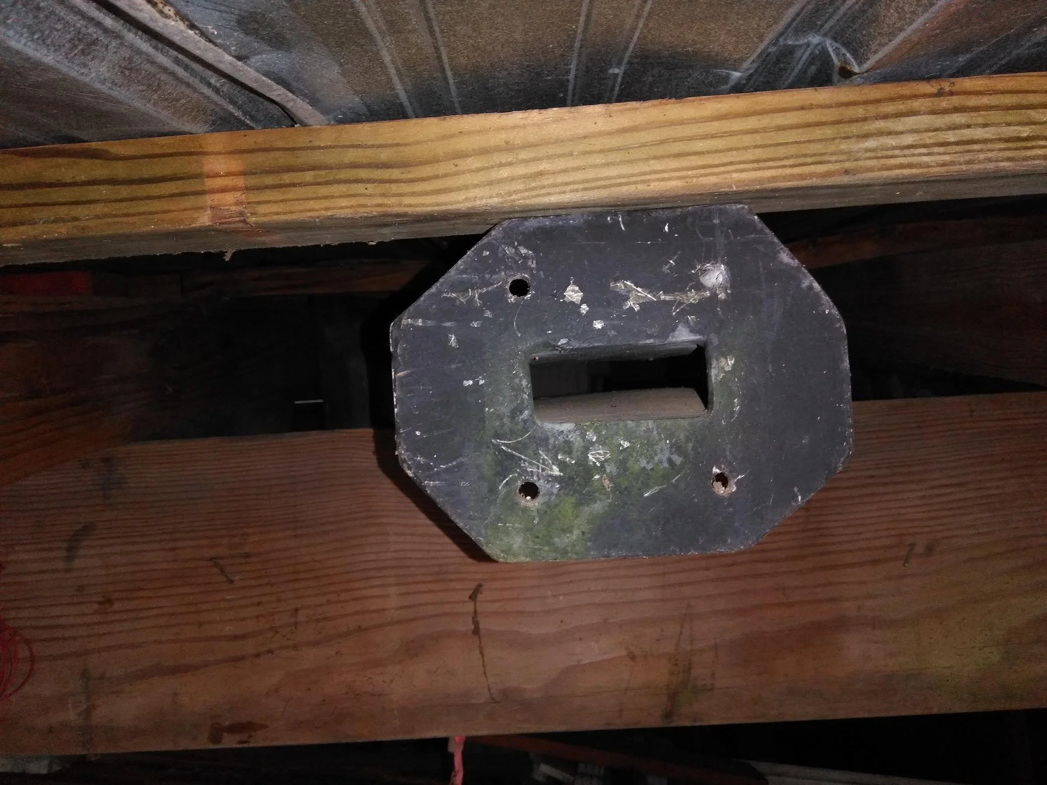 Vintage Showco speaker enclosures and horns in storage. The seller reported purchasing the collection at a Sound Productions auction and described it as equipment used by Led Zeppelin, Three Dog Night, and The Who.