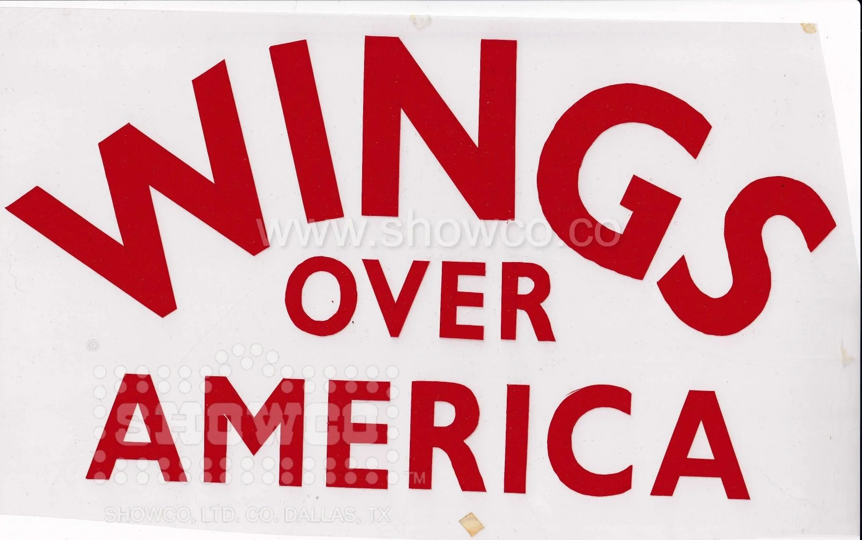 Wings Over America film positive from Denton Toms stash