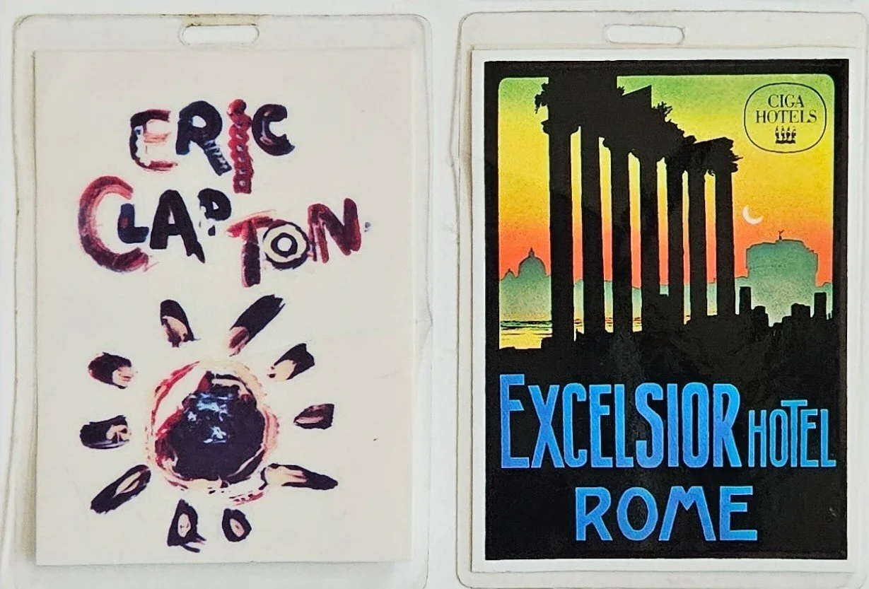 Eric Clapton Crew Laminates - Behind the Sun Tour/Excelsior Hotel Rome