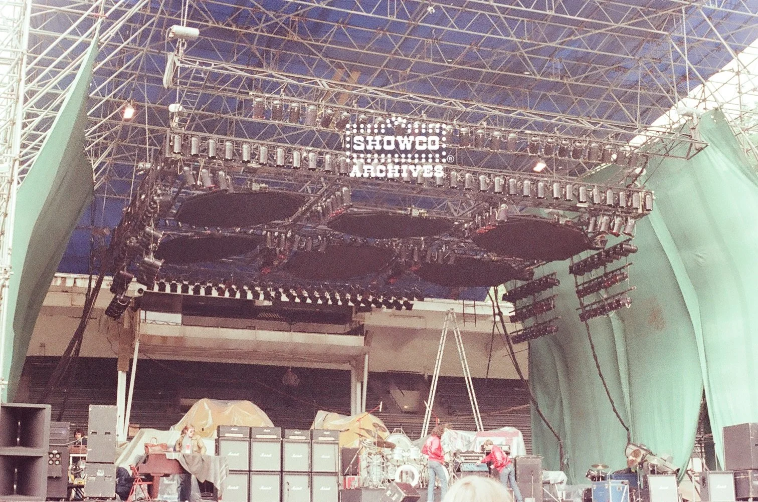 Genesis Mirror Stage build at Summertime Open Air Festival, Ulm, Germany, 1978. Courtesy of the Showco Archives.