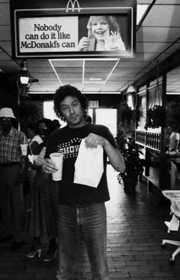 Alex Van Halen in a Showco shirt at McDonalds