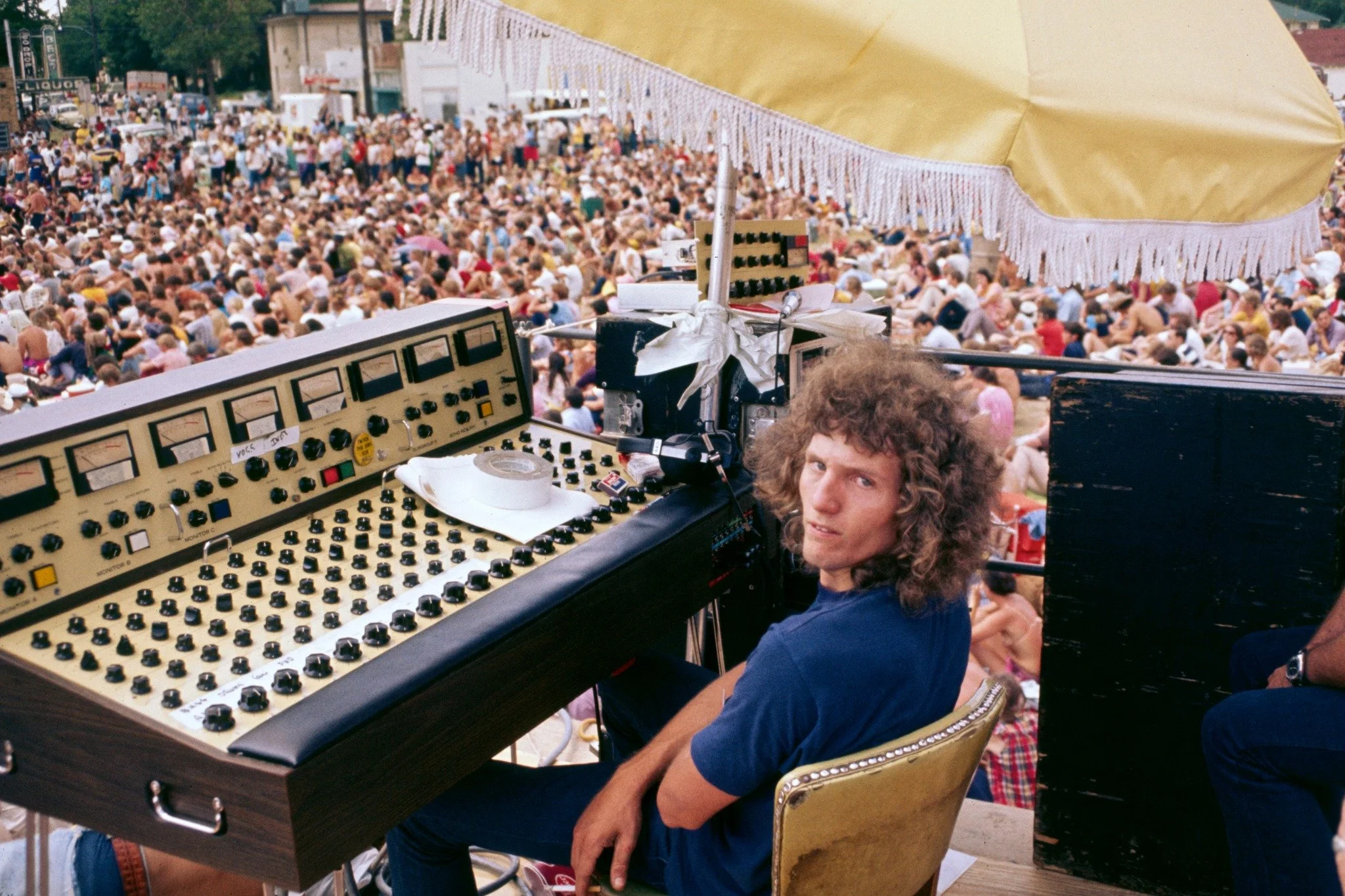 Robert Medley (alum) at the FOH position at a Billy Graham Crusade