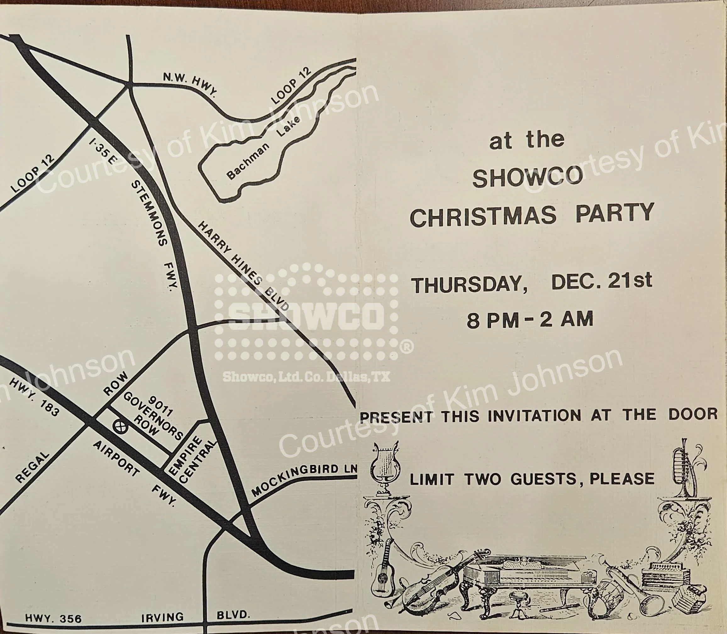 Showco Christmas Card Invitation