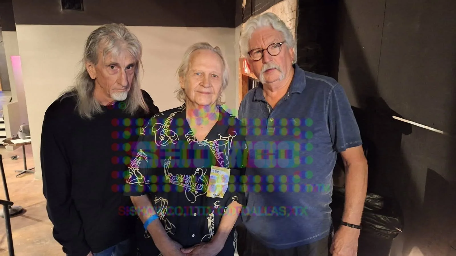 Lewis Lee, Bill “Doc” Gans, and Rance Caldwell at Graham Nash’s show at the Longhorn Ballroom, Dallas, 2024.