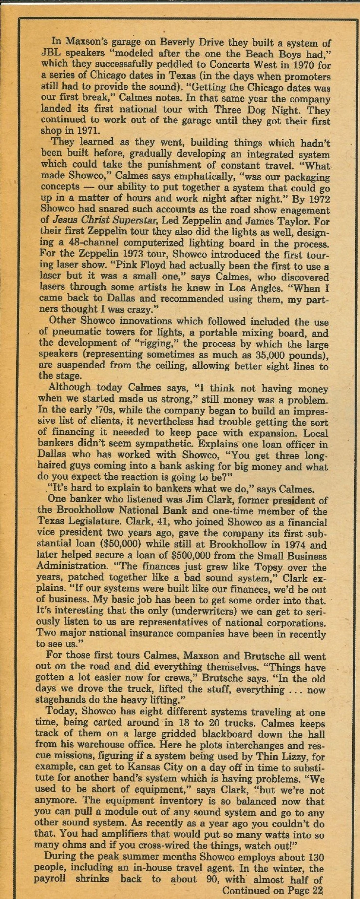 March 12, 1978 Dallas Times Herald Sunday Insert Cover 'Showco lights up their lives' article p.8