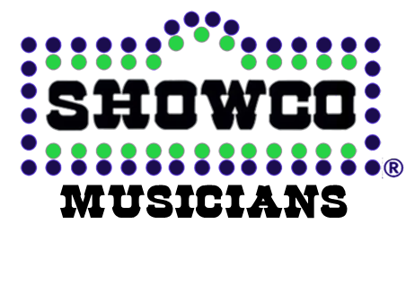Display of the Showco logo with green and purple dots surrounding it.