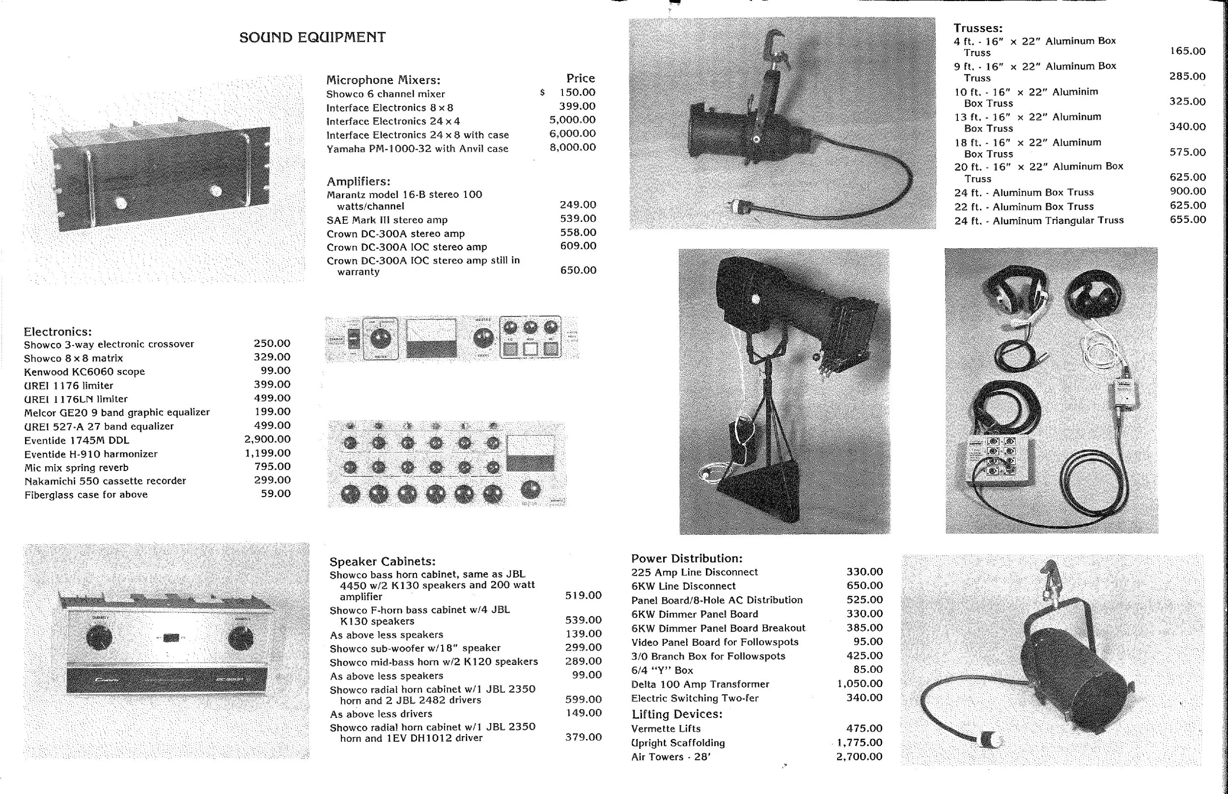 Showco Garage Sale Flyer