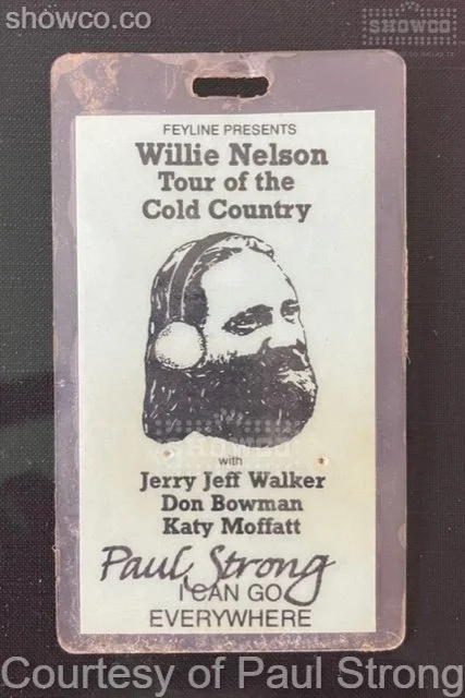 Willie Nelson Tour of the Cold Country crew laminate