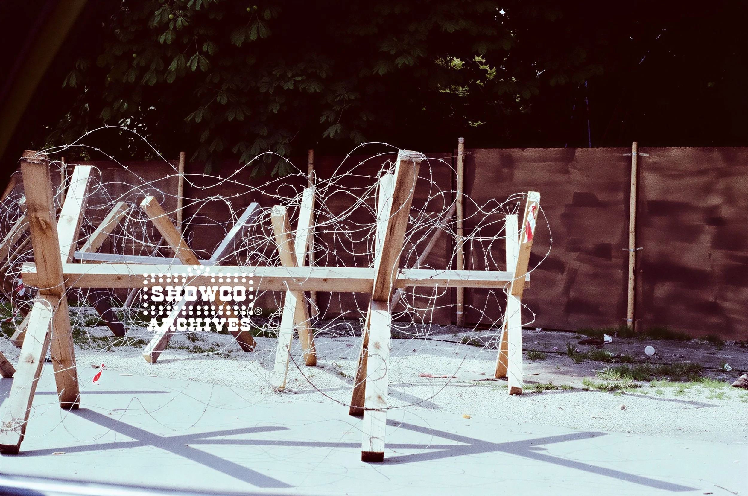 Temporary fencing at Summertime Open Air Festival, Ulm, Germany, 1978. Courtesy of the Showco Archives.