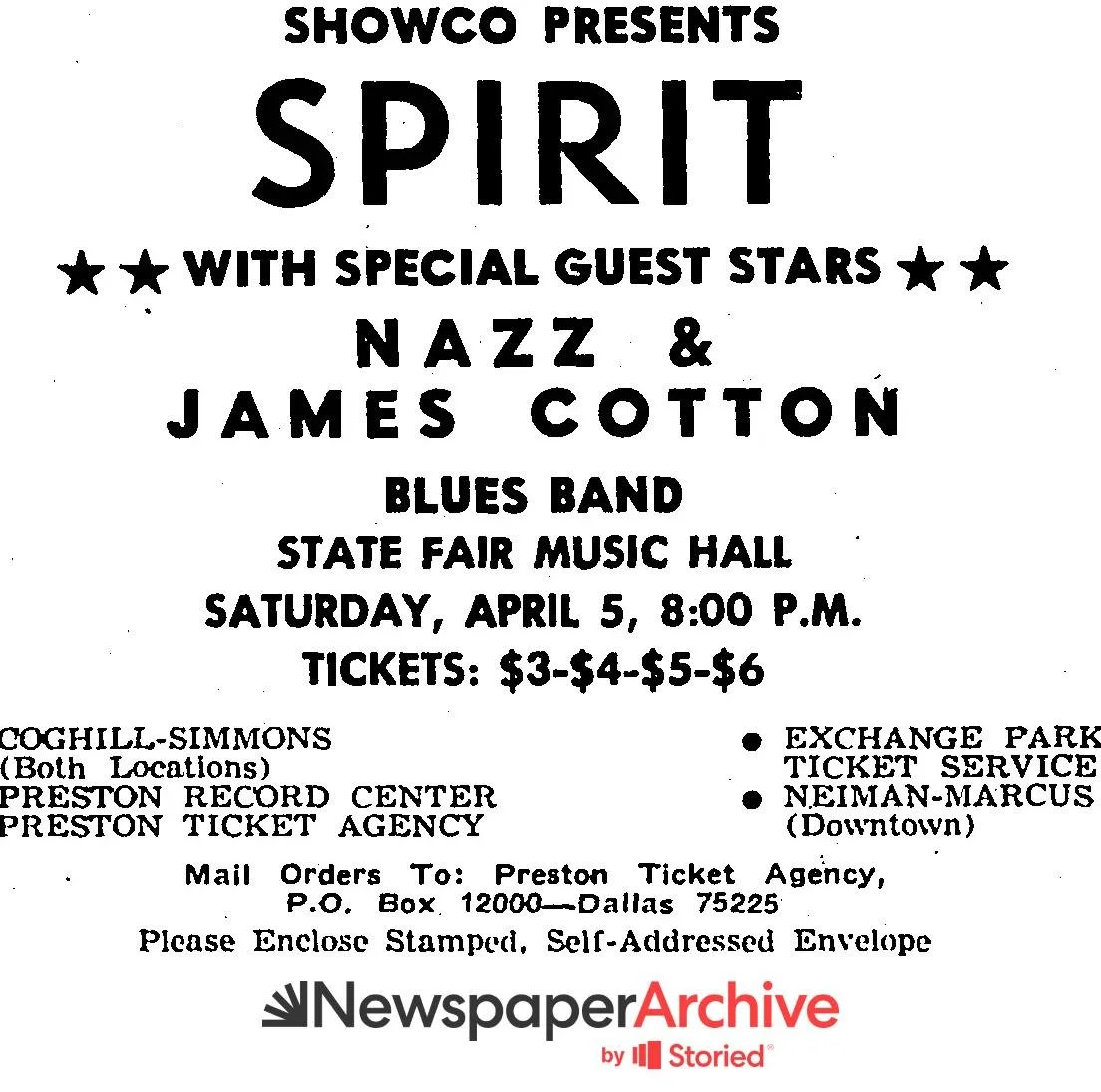 March,26-1969-Dallas-Smu-Campus-p-8-SPIRIT-SHOWCO PRESENTS NAZZ & JAMES COTTON