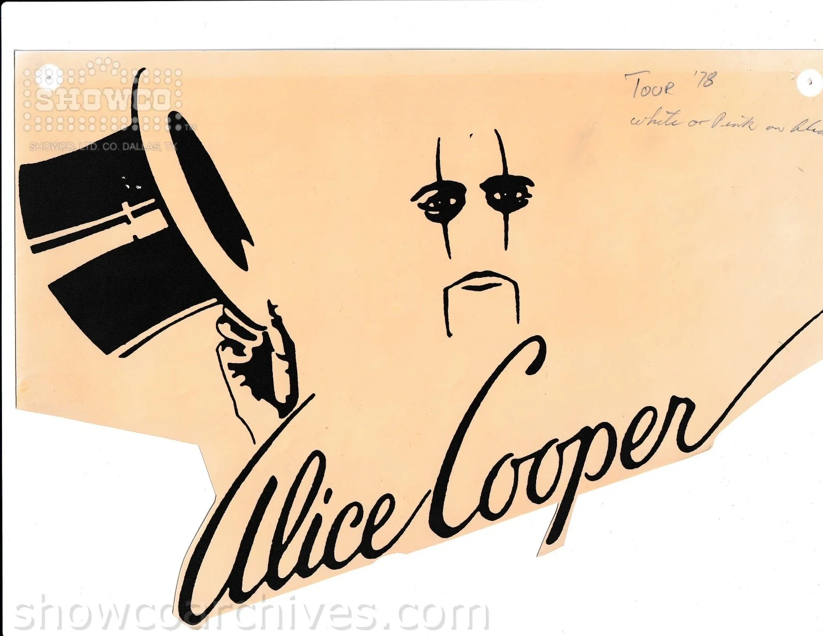 Alice Cooper 1978 t-shirt film positive
