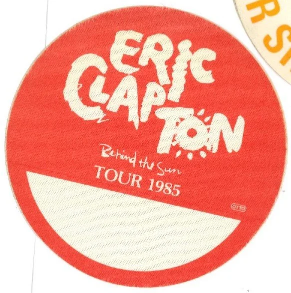 Eric Clapton Behind the Sun Tour 1985 Backstage Pass