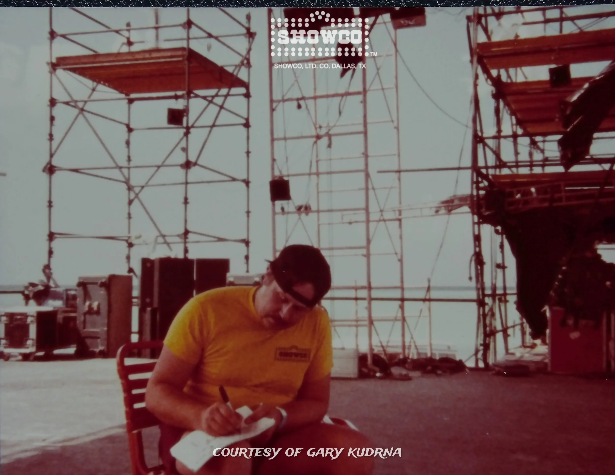 ML Procise in SHOWCO shirt, The Beach Boys, Jamaica, 1982