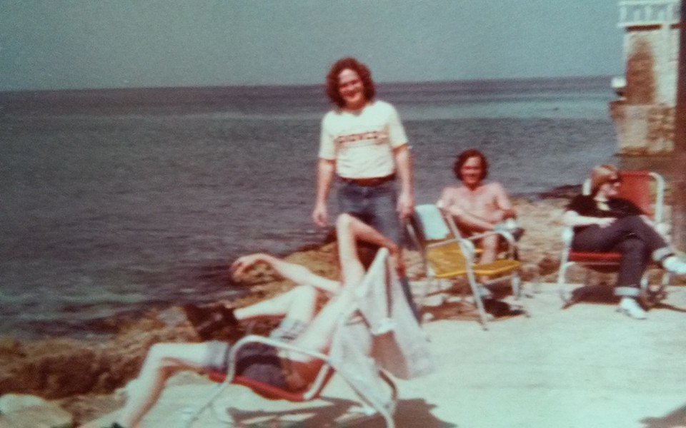 Beach behind Karl Marx Theatre Havana Jam 1979-JW in Showco shirt
