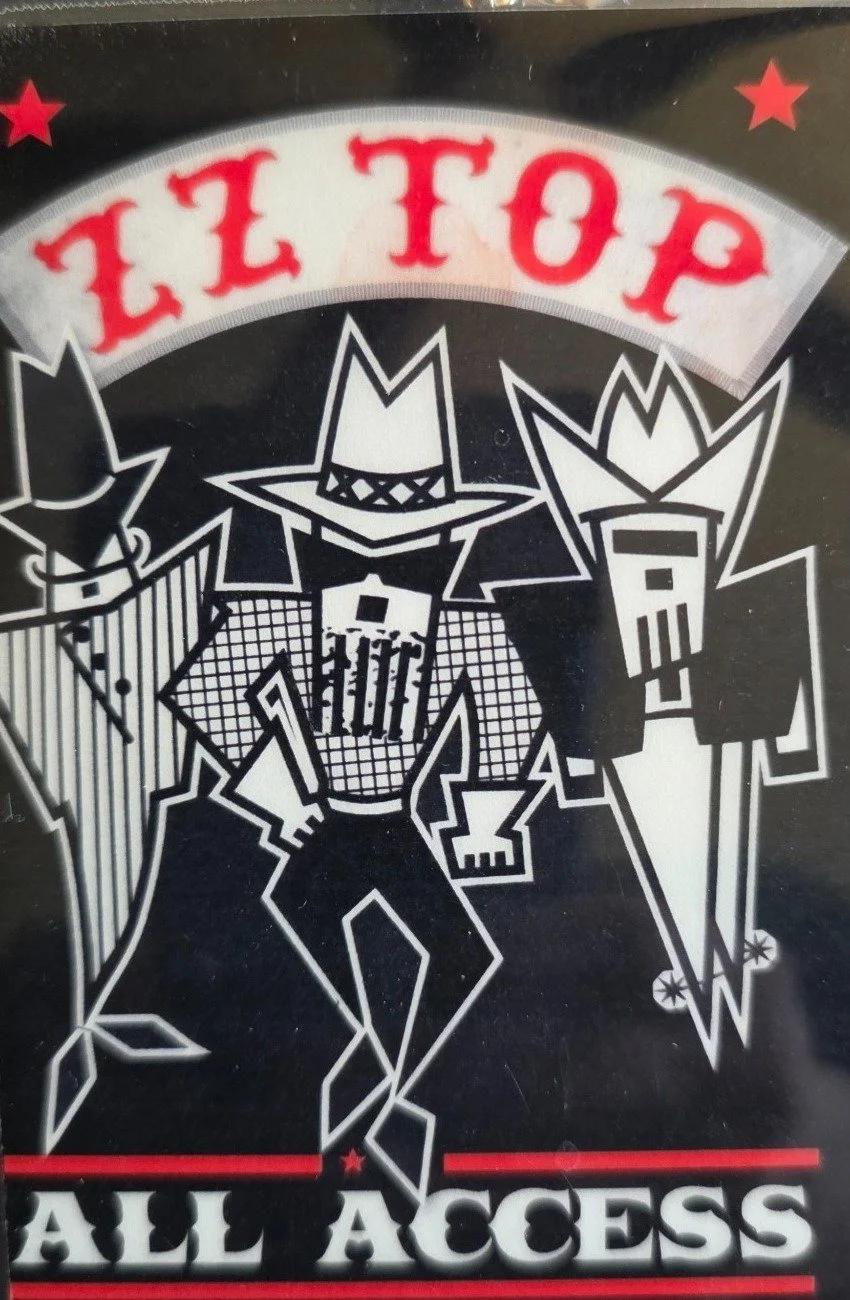 ZZ Top all access laminate — front. Courtesy of the Sizemore Estate.