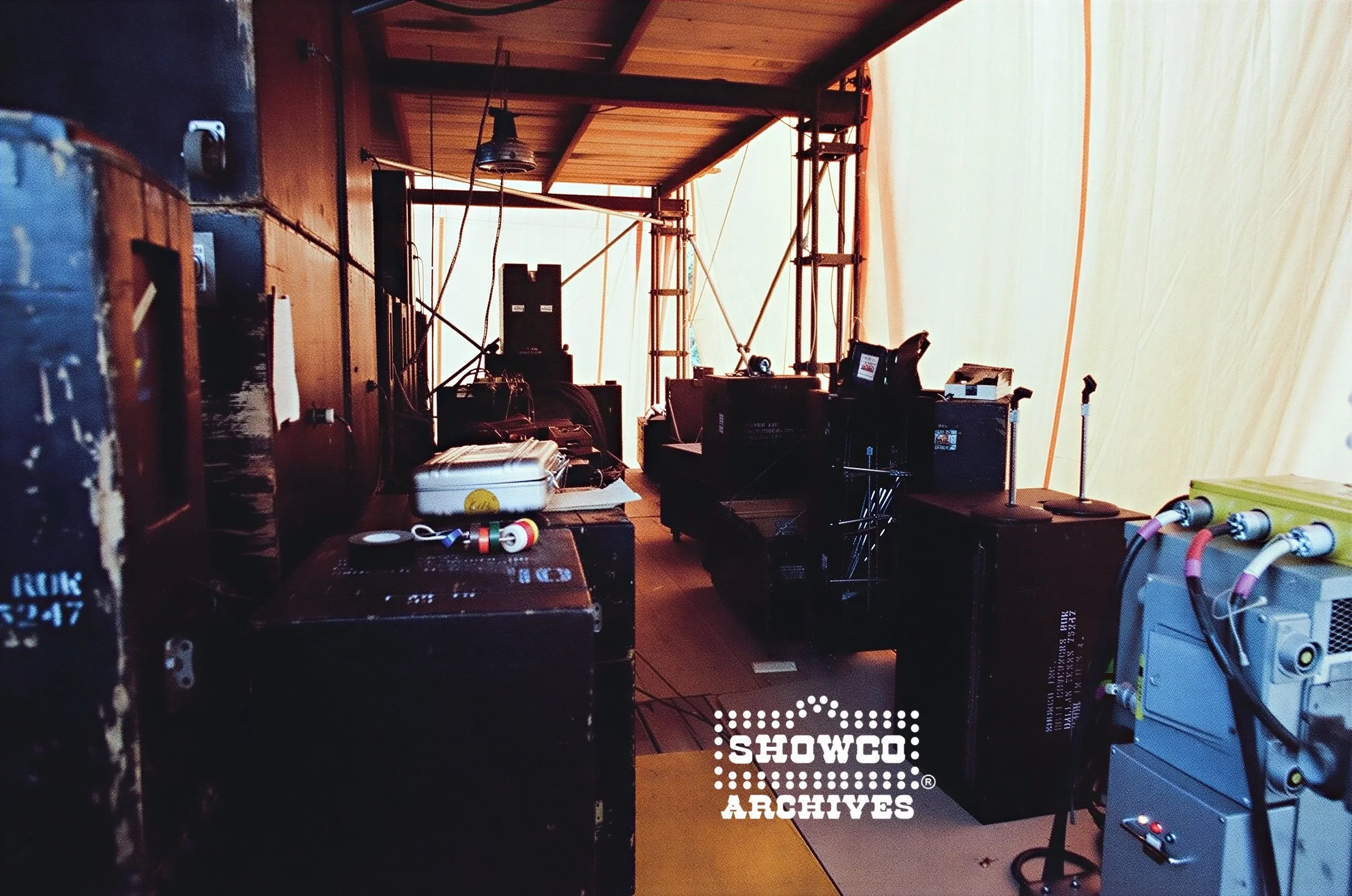 Side-stage production area at Summertime Open Air Festival, Ulm, Germany, 1978. Courtesy of the Showco Archives.