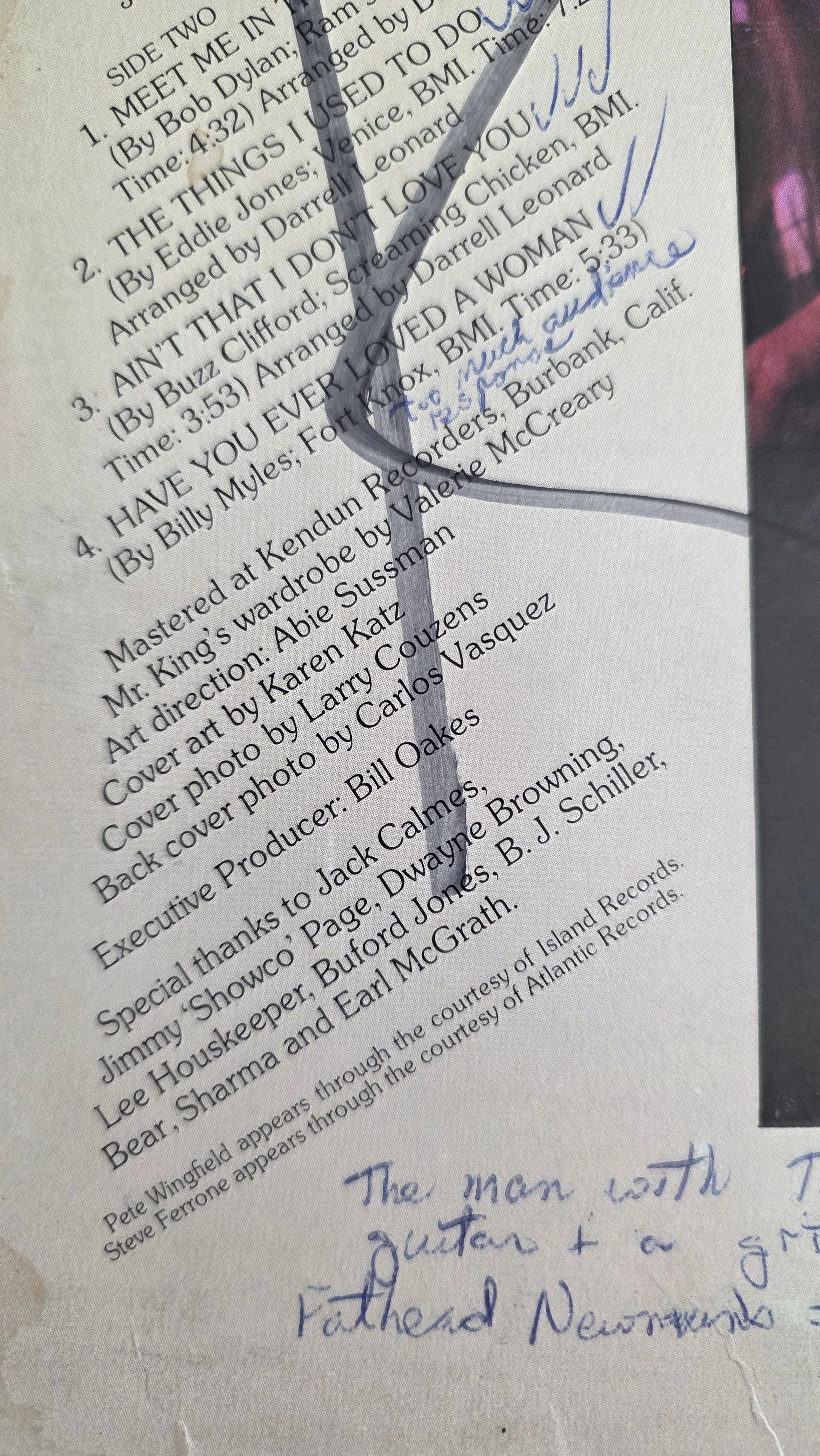 Showco thans from Freddie King album 1975