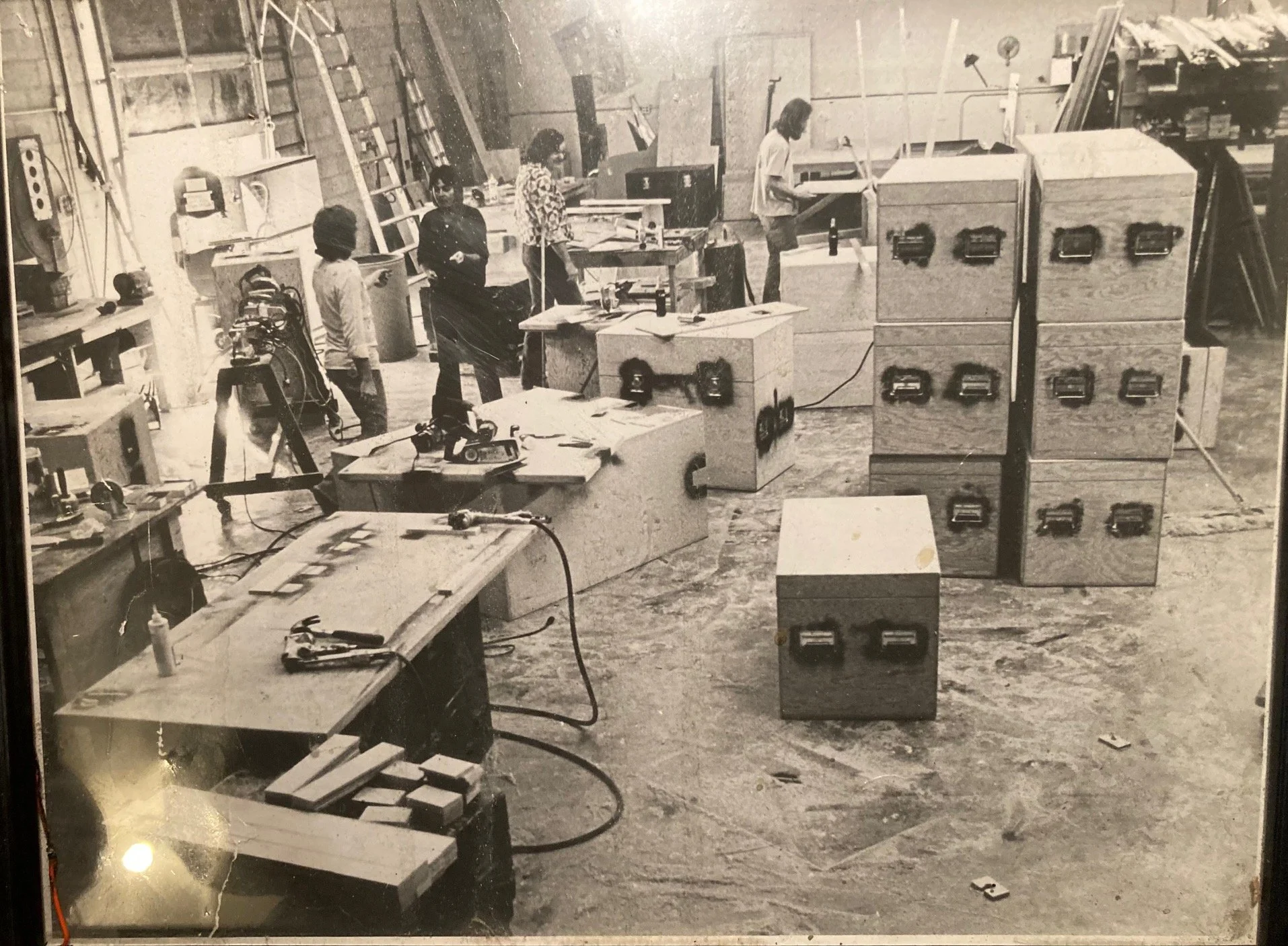 Paul McCartney visiting Showco shop in Dallas 