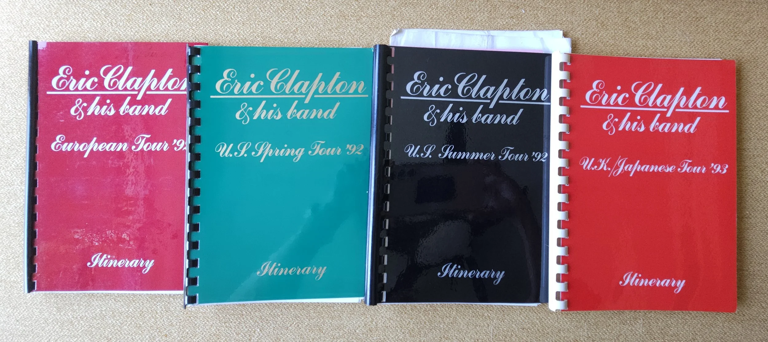CLAPTON 1992-93 ITINERARIES