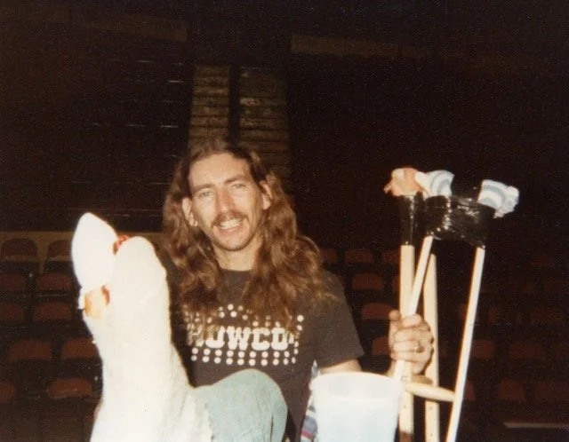 Rance Caldwell during his work with Jackson Browne, circa 1979. Approximate date; exact date and location unconfirmed.