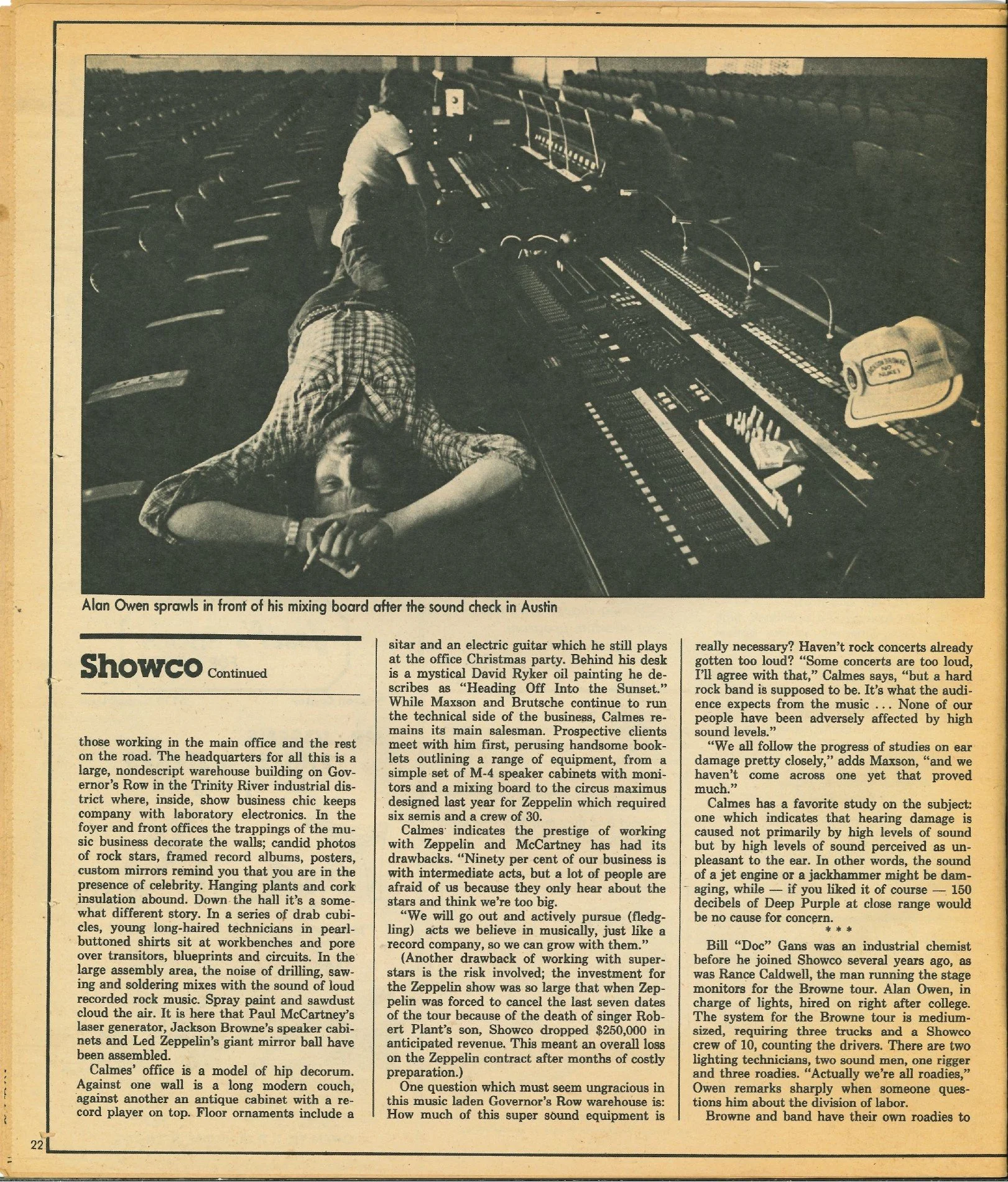 March 12, 1978 Dallas Times Herald Sunday Insert Cover 'Showco lights up their lives' article p.9