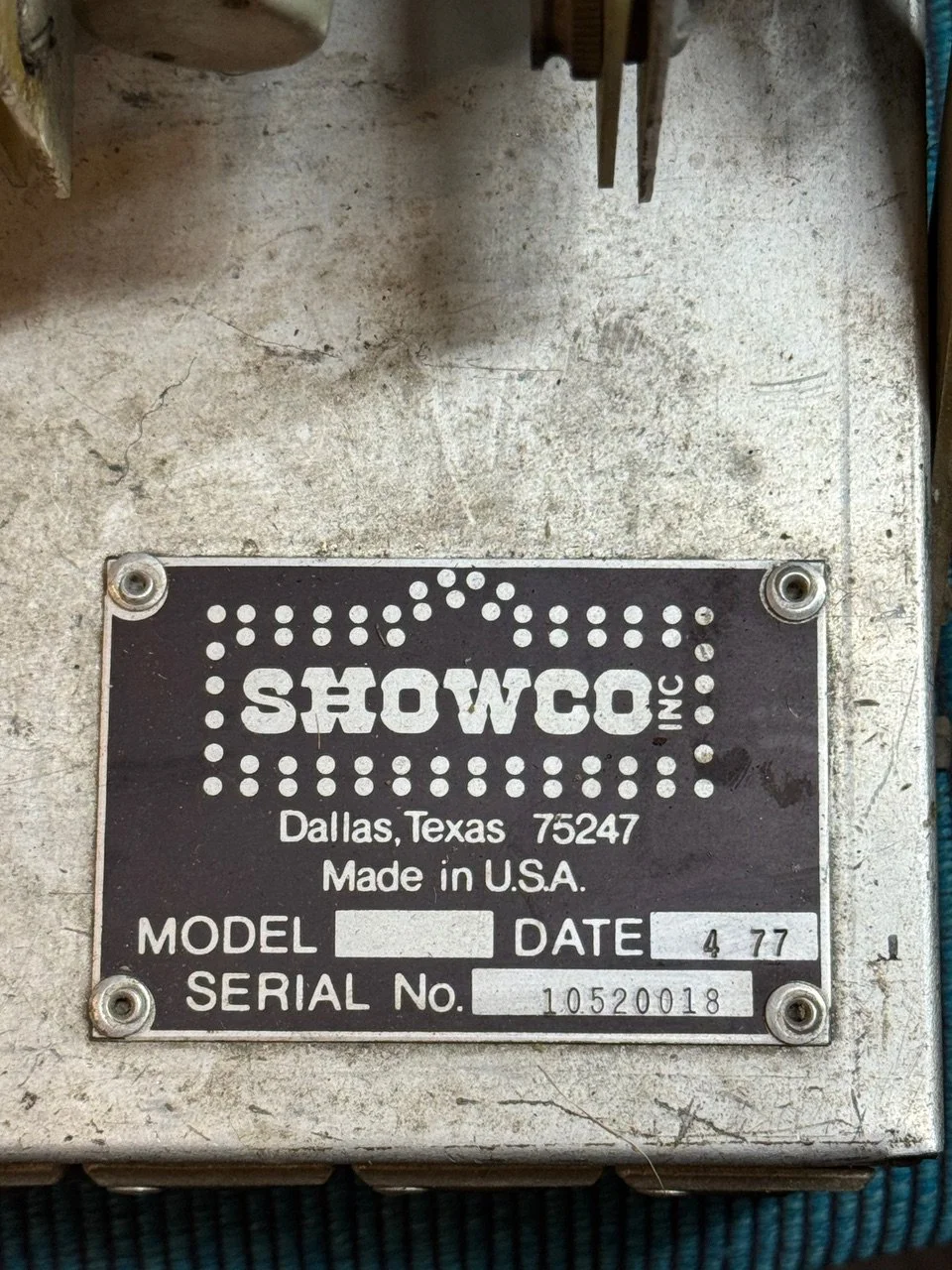 1977 Showco 6‑channel rack mount mixer-HERG-1-SERIAL#10520018