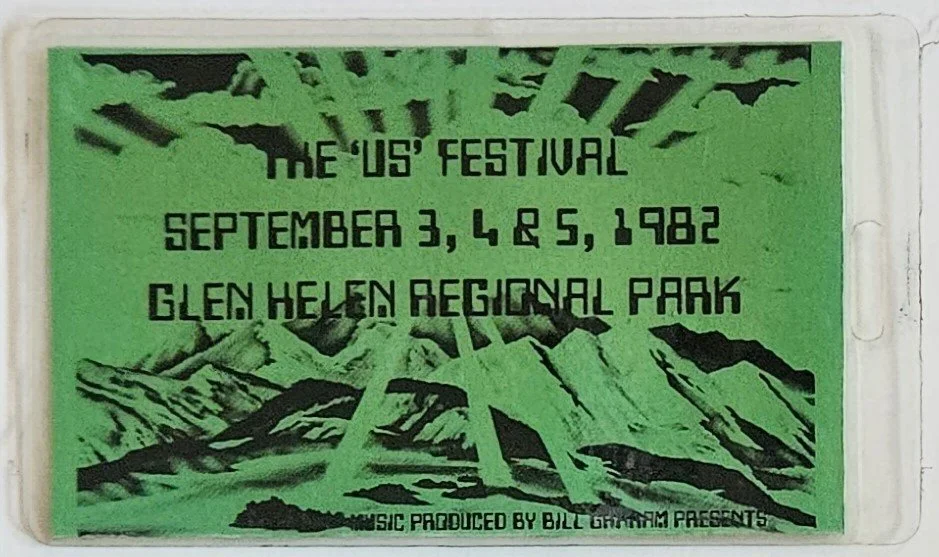 1982 US Festival Laminate crew pass