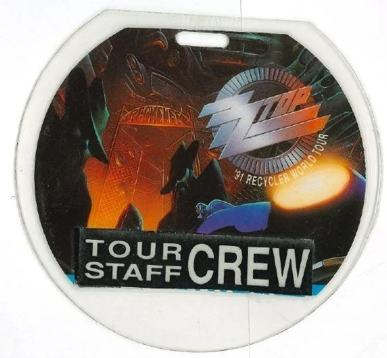 1991 Recycler tour staff crew patch. Courtesy of the Sizemore Estate.
