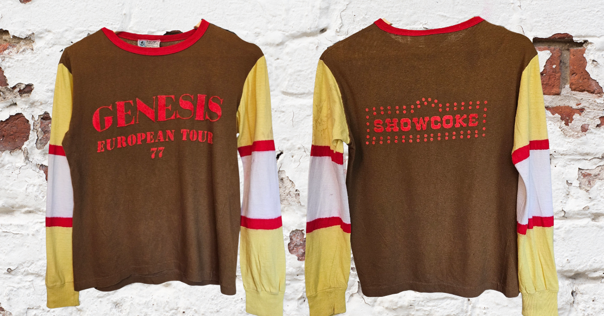 Genesis European Tour '77 SHOWCOKE Shirt - courtesy of Johnny Roberts/Indigo K-May