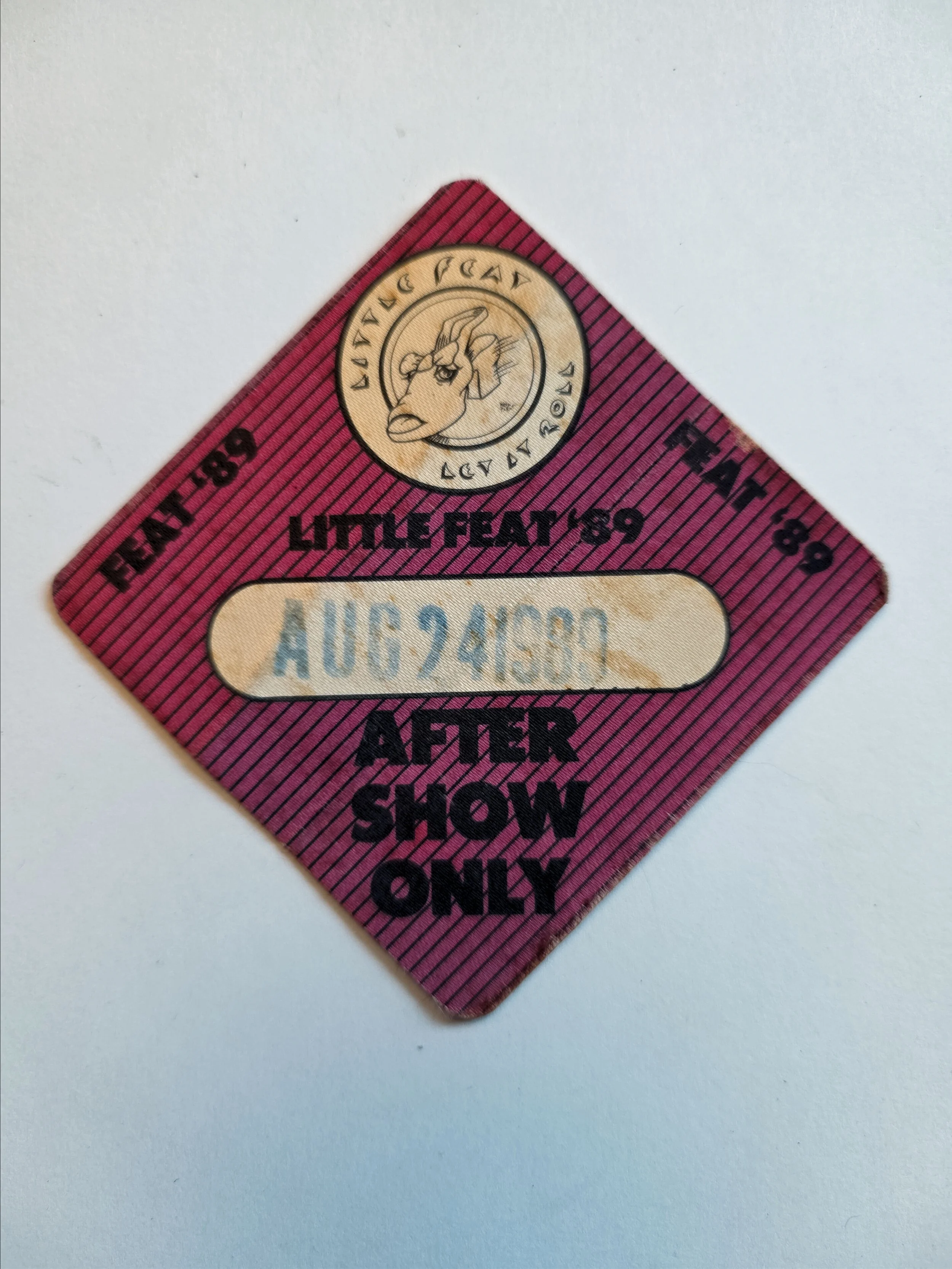 1989 Little Feat used pass - doc gans - available in swag shop
