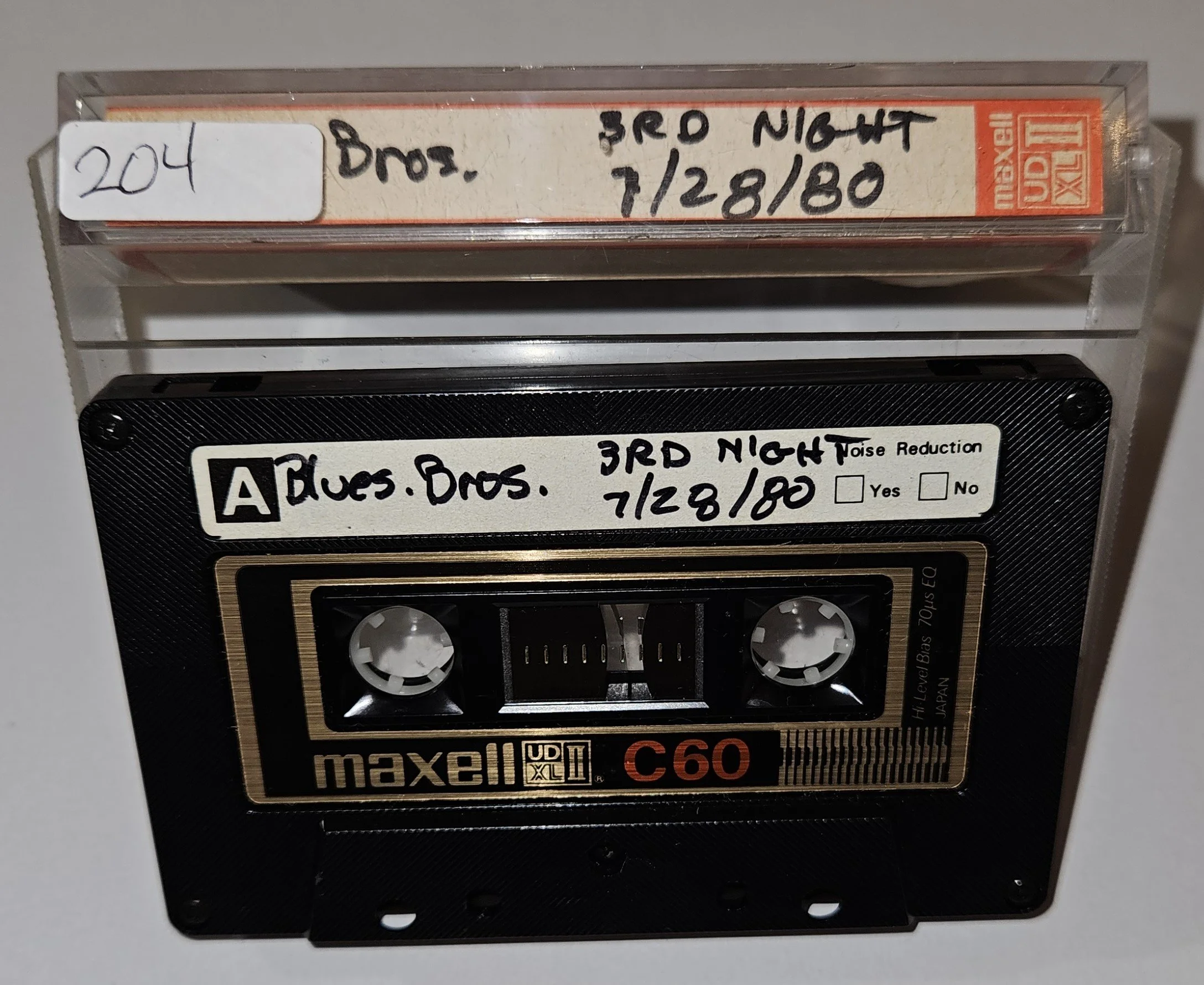 Original Blues Brothers soundboard tapes - courtesy of the late Donnie Kretzschmar.