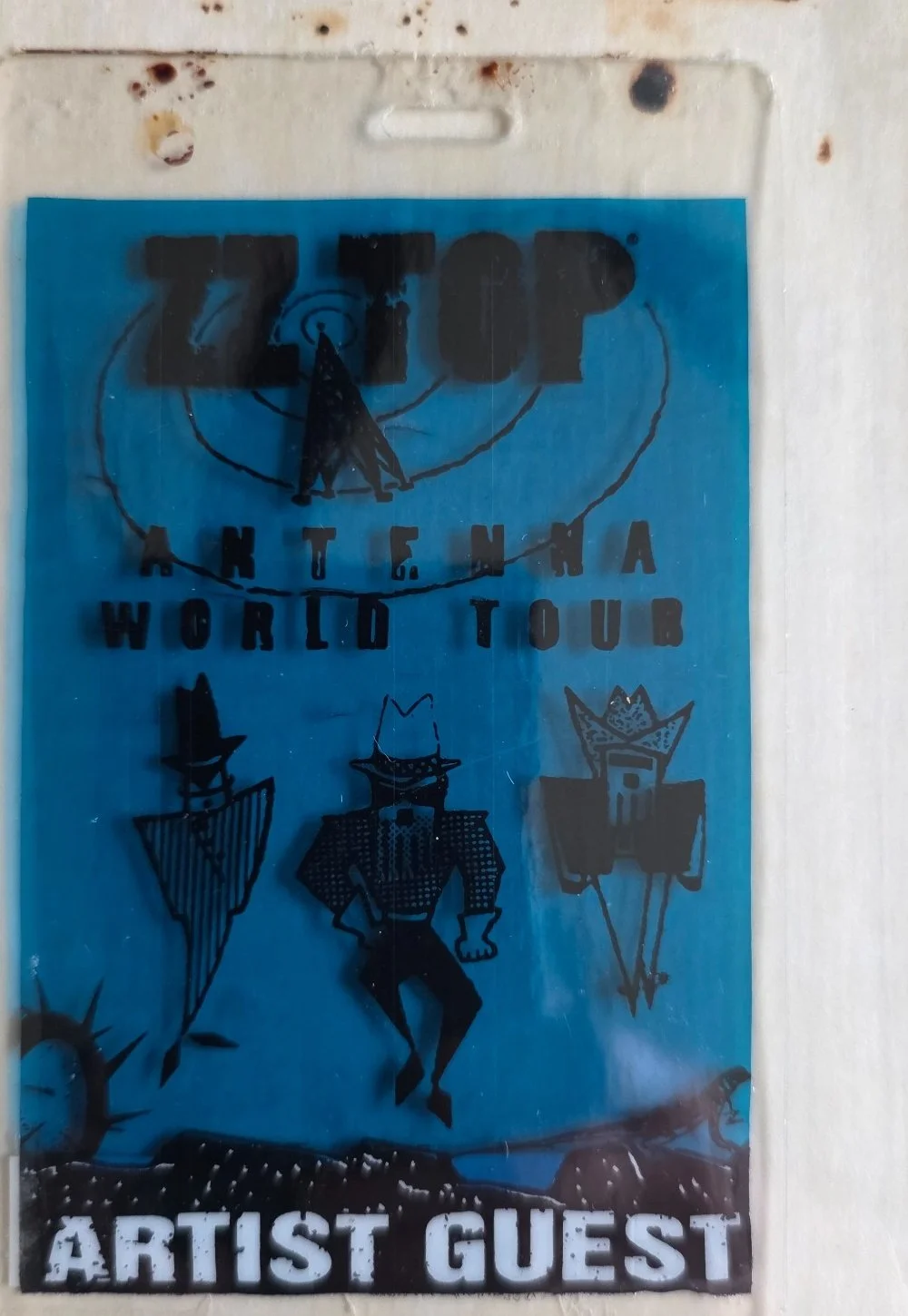 1994 Antenna World Tour artist guest pass. Courtesy of the Sizemore Estate.