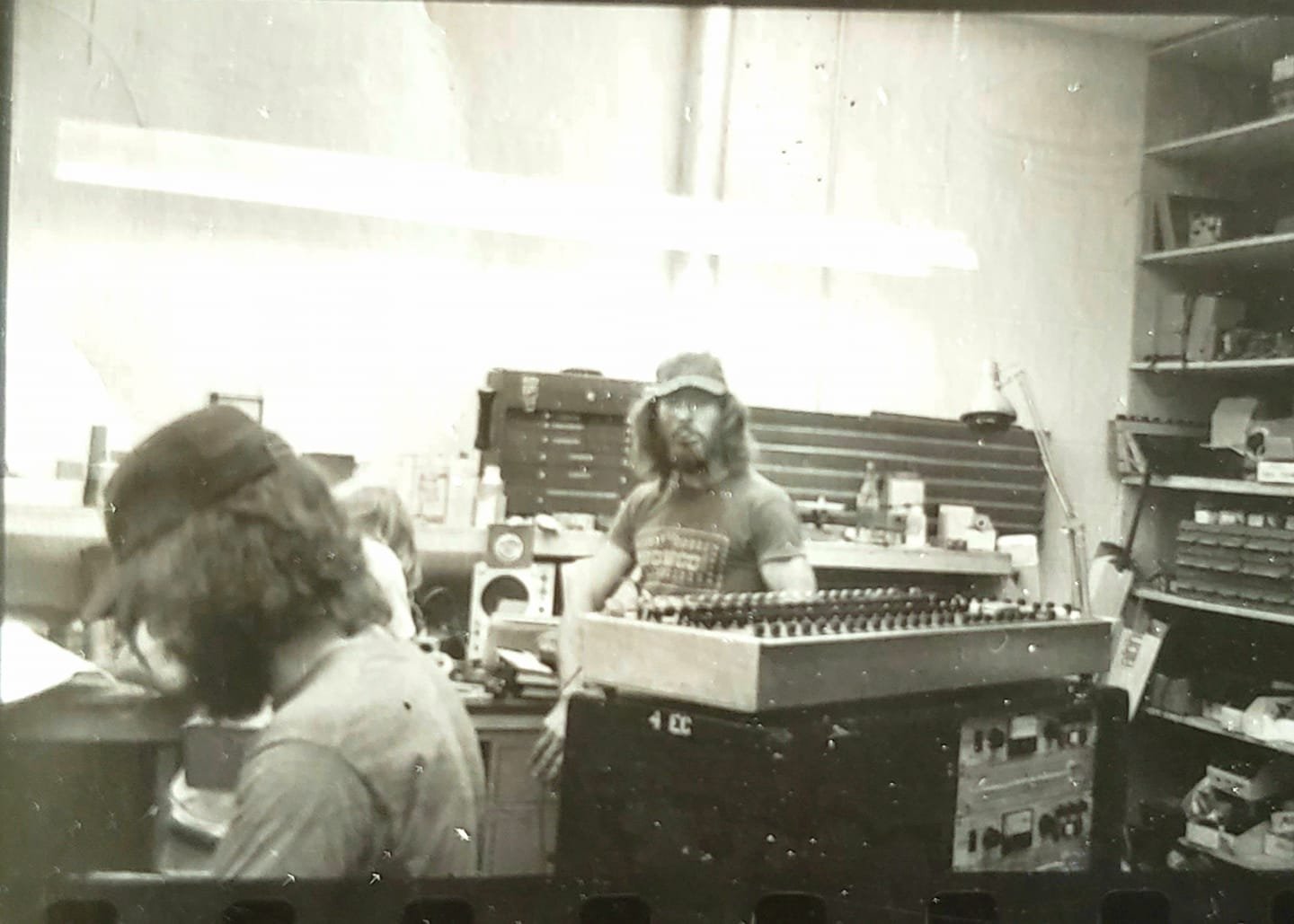 Morris Lyda in shop- 1976 - Showco Shirt