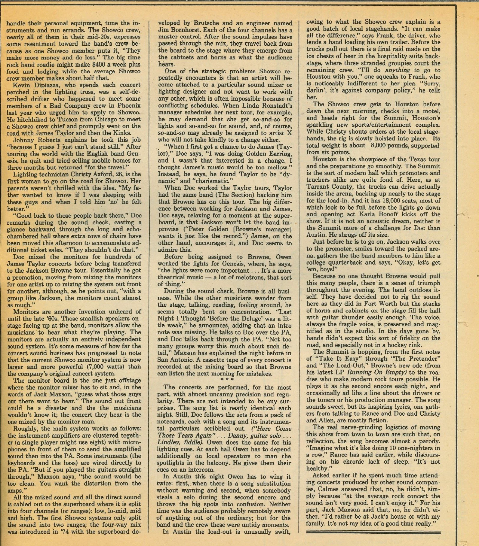 March 12, 1978 Dallas Times Herald Sunday Insert Cover 'Showco lights up their lives' article p.10