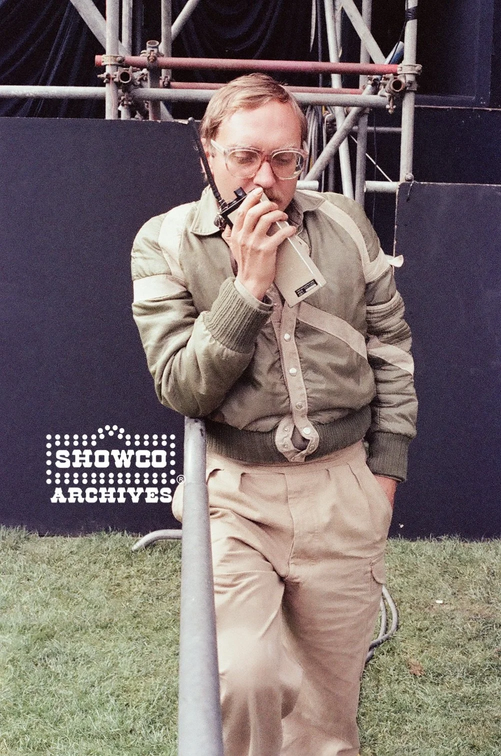 Production crew member at Summertime Open Air Festival, Ulm, Germany, 1978. Courtesy of the Showco Archives.